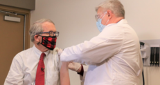 Gov. Mike DeWine receives his COVID-19 vaccine